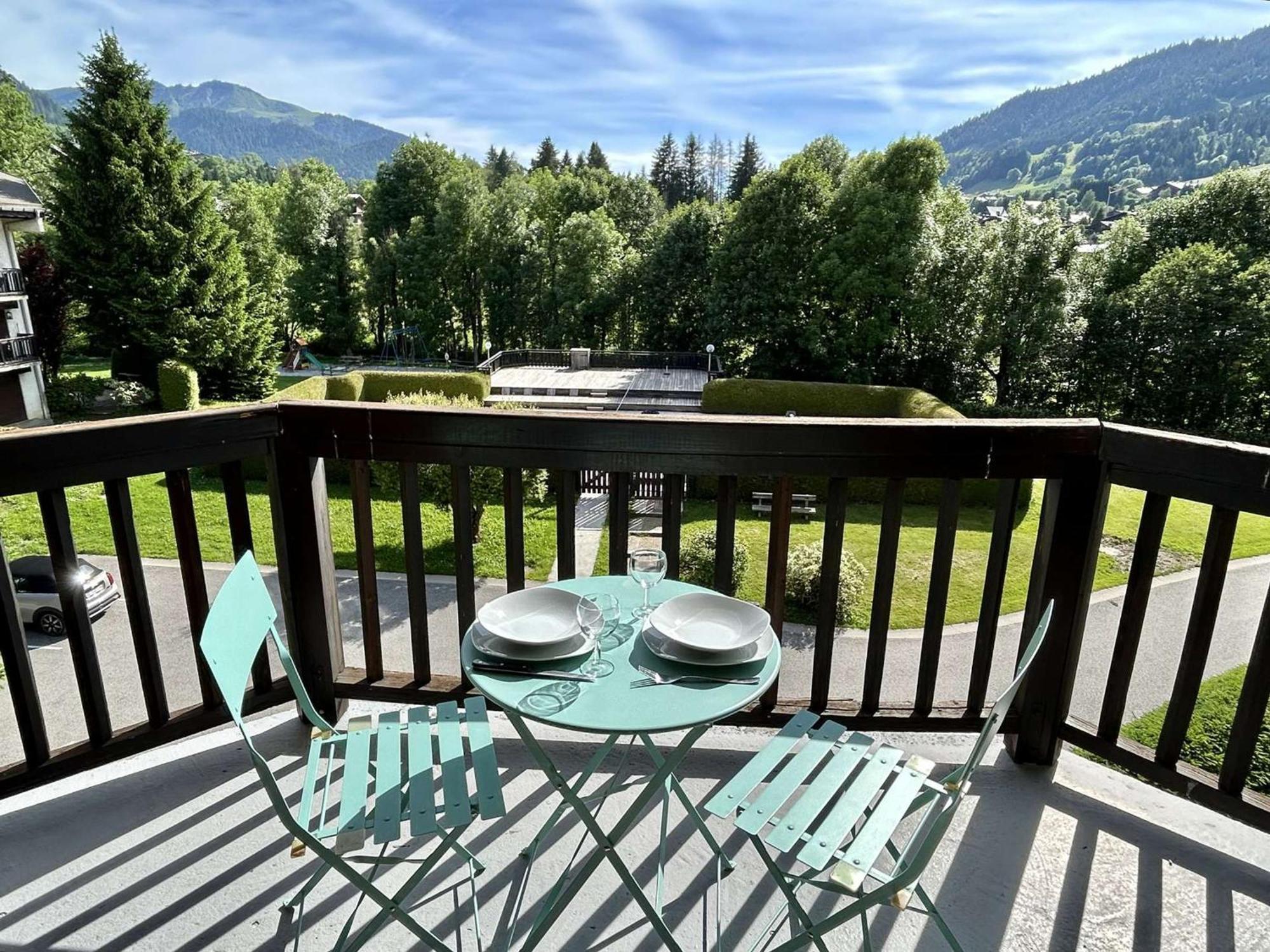 Studio Avec Piscine Chauffee, Tennis & Balcon - 4 Couchages A Megeve - Fr-1-597-14 Appartement Buitenkant foto