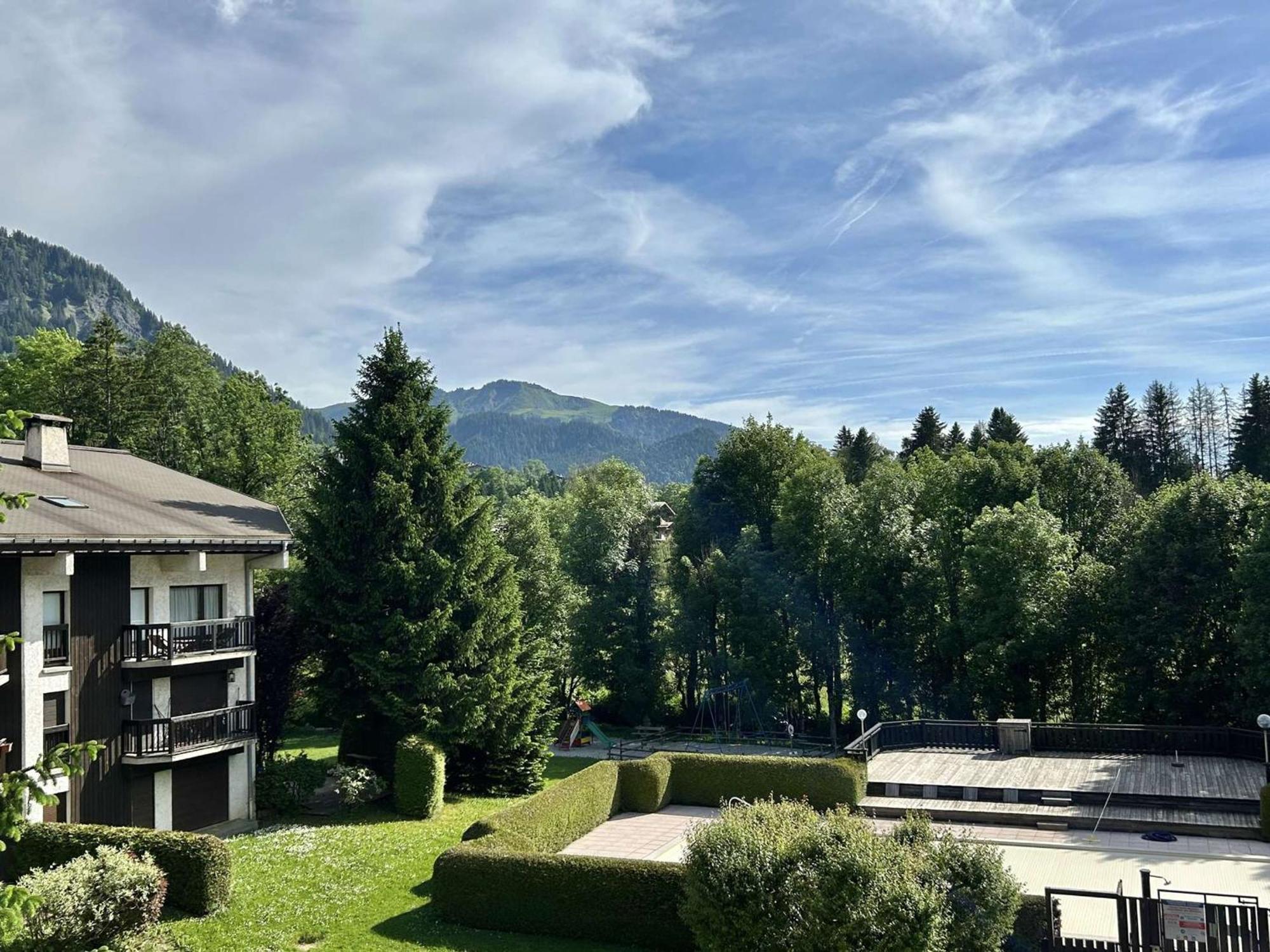 Studio Avec Piscine Chauffee, Tennis & Balcon - 4 Couchages A Megeve - Fr-1-597-14 Buitenkant foto